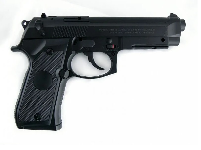Пистолет пневматический Stalker S92PL (баллончики 3 шт + шарики 250 шт)