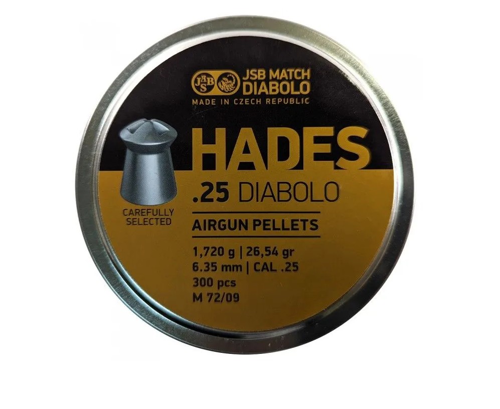 Пуля пневм. "JSB Diabolo HADES" кал. 6,35 мм, вес 1.72, 300шт./уп.