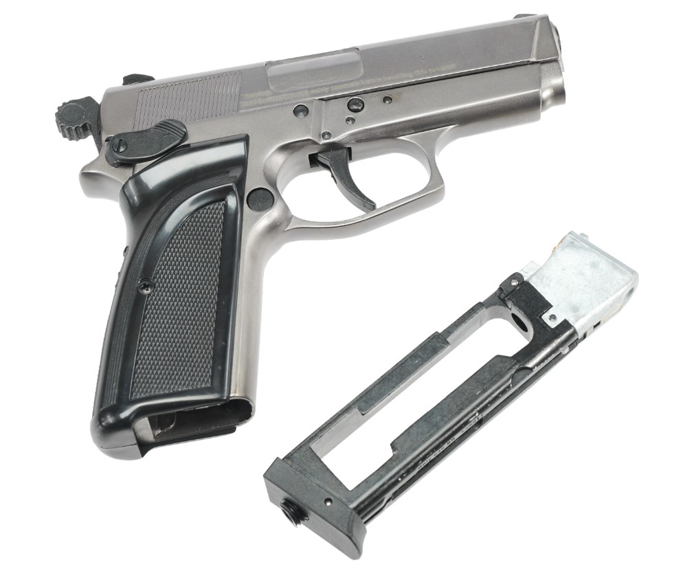 Пистолет пневматический EKOL ES 66 C FUME (никель) 