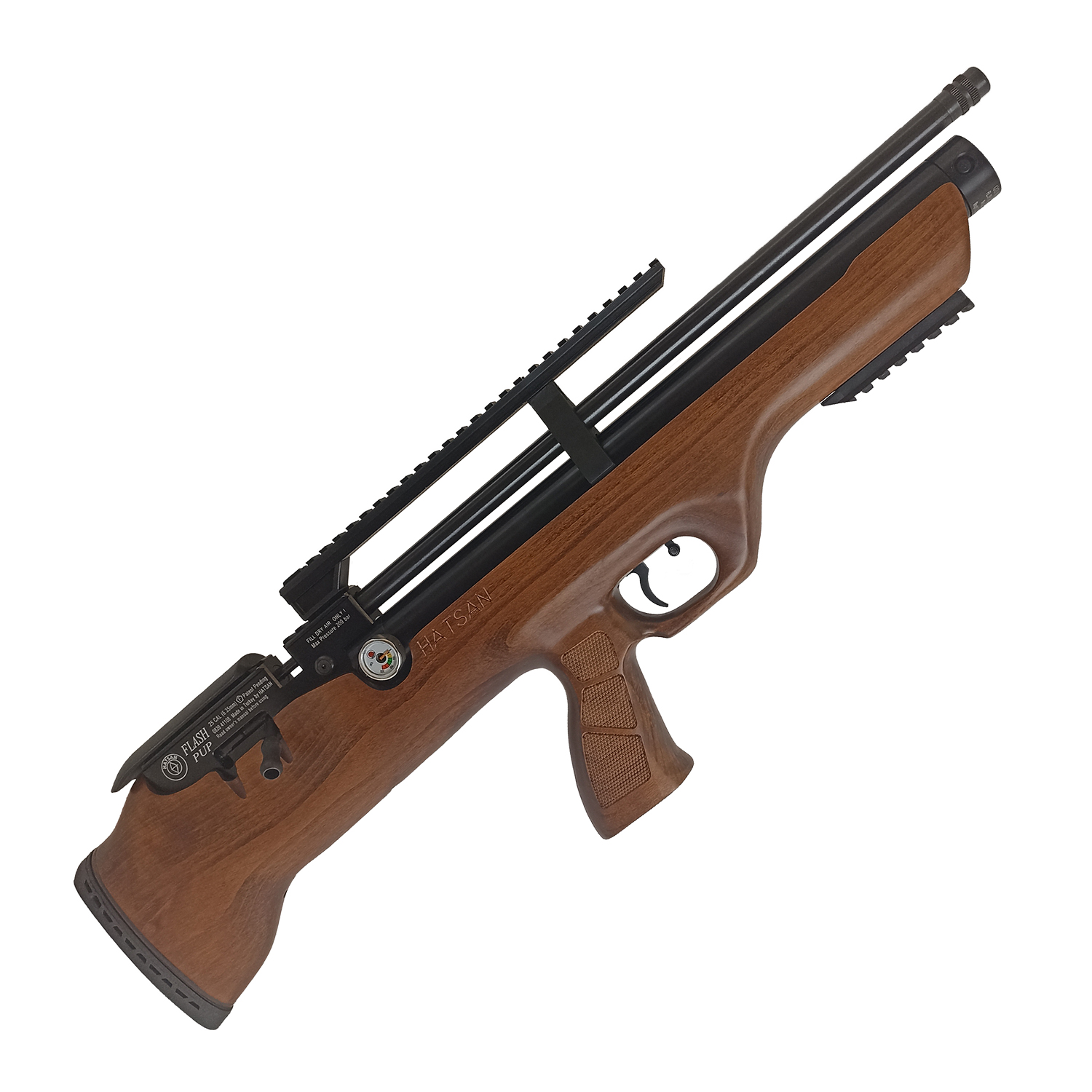 Пневматическая винтовка Hatsan Flashpup, калибр 6,35 мм, 3 Дж, PCP, дерево
