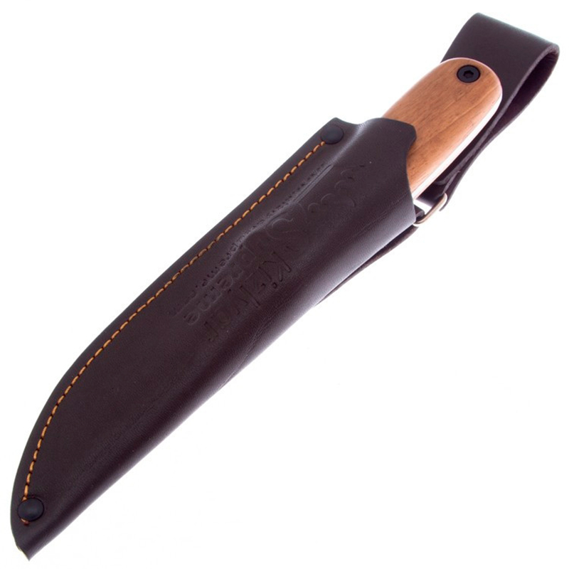 Нож Colada AUS-8+SW (Stonewash, дерев. рукоять, кожаный чехол)