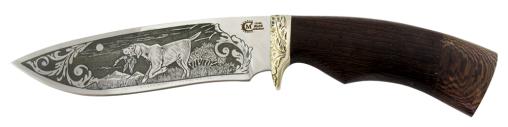 Нож Семина "Скиф", кованая сталь 95х18, венге, литье, гравировка