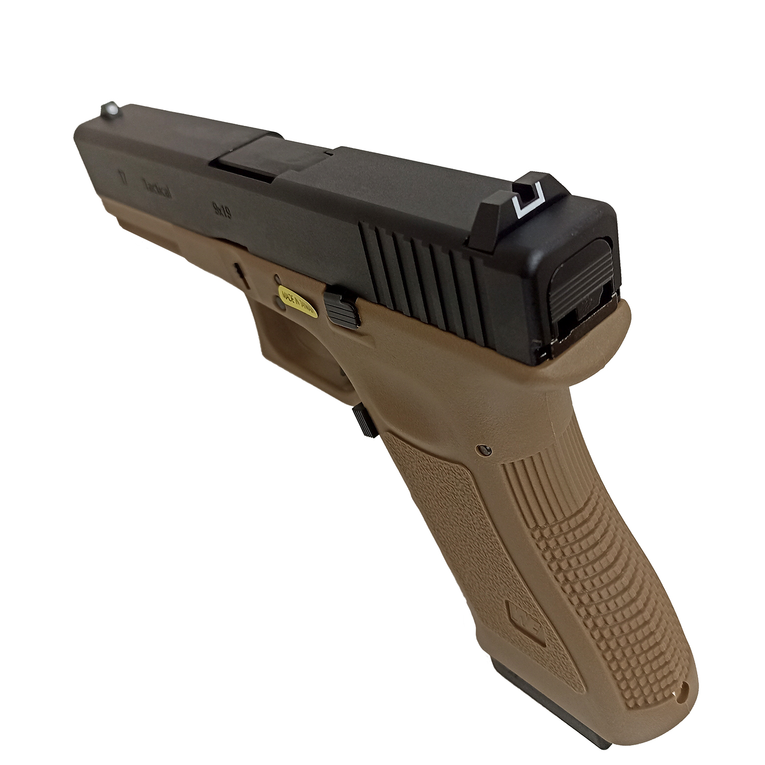 Пистолет страйкбольный WE Glock 17 Gen3, песочный, WE-G001A-TAN / GP616