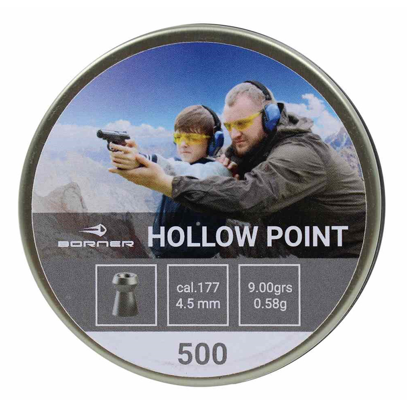 Пули пневматические "Borner Hollow Point" калибр 4,5 мм (500 штук) 0,58 гр.