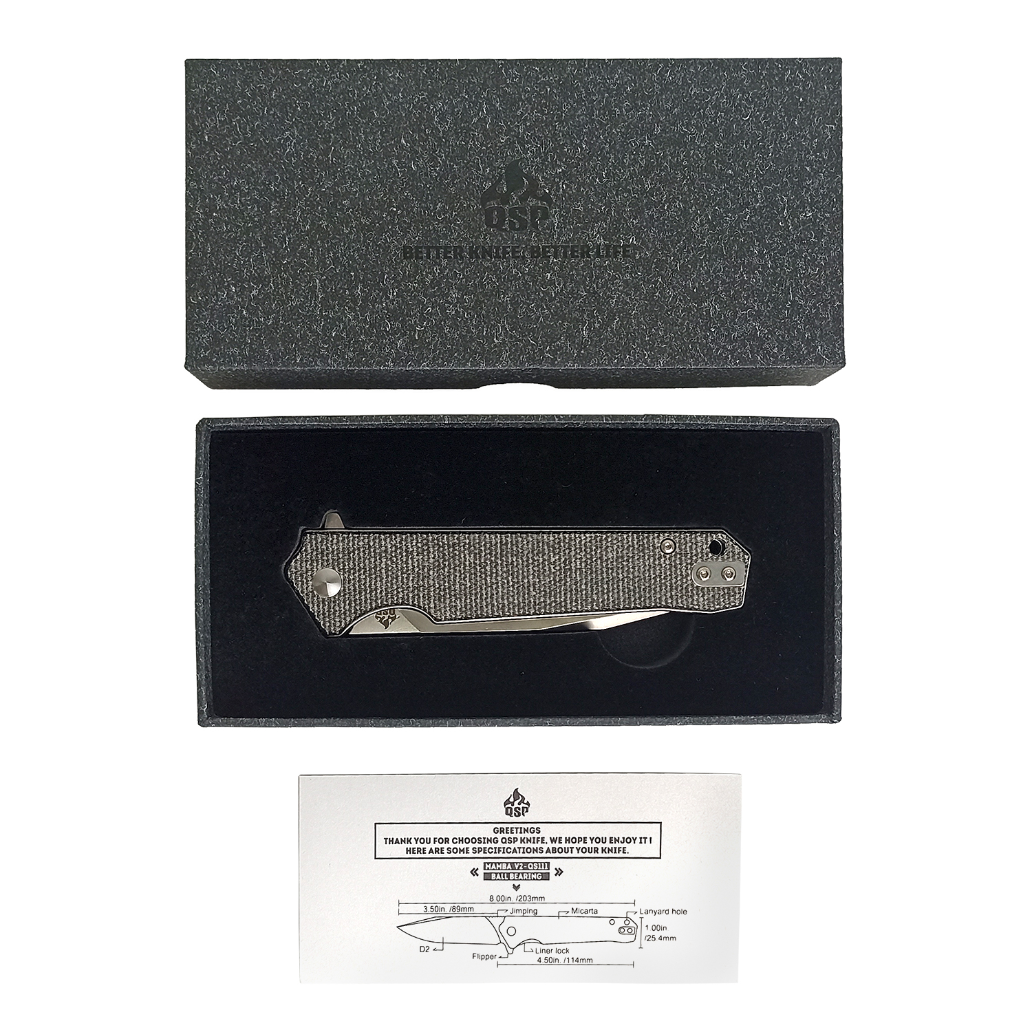 Нож QSP Mamba V2 QS111-G1