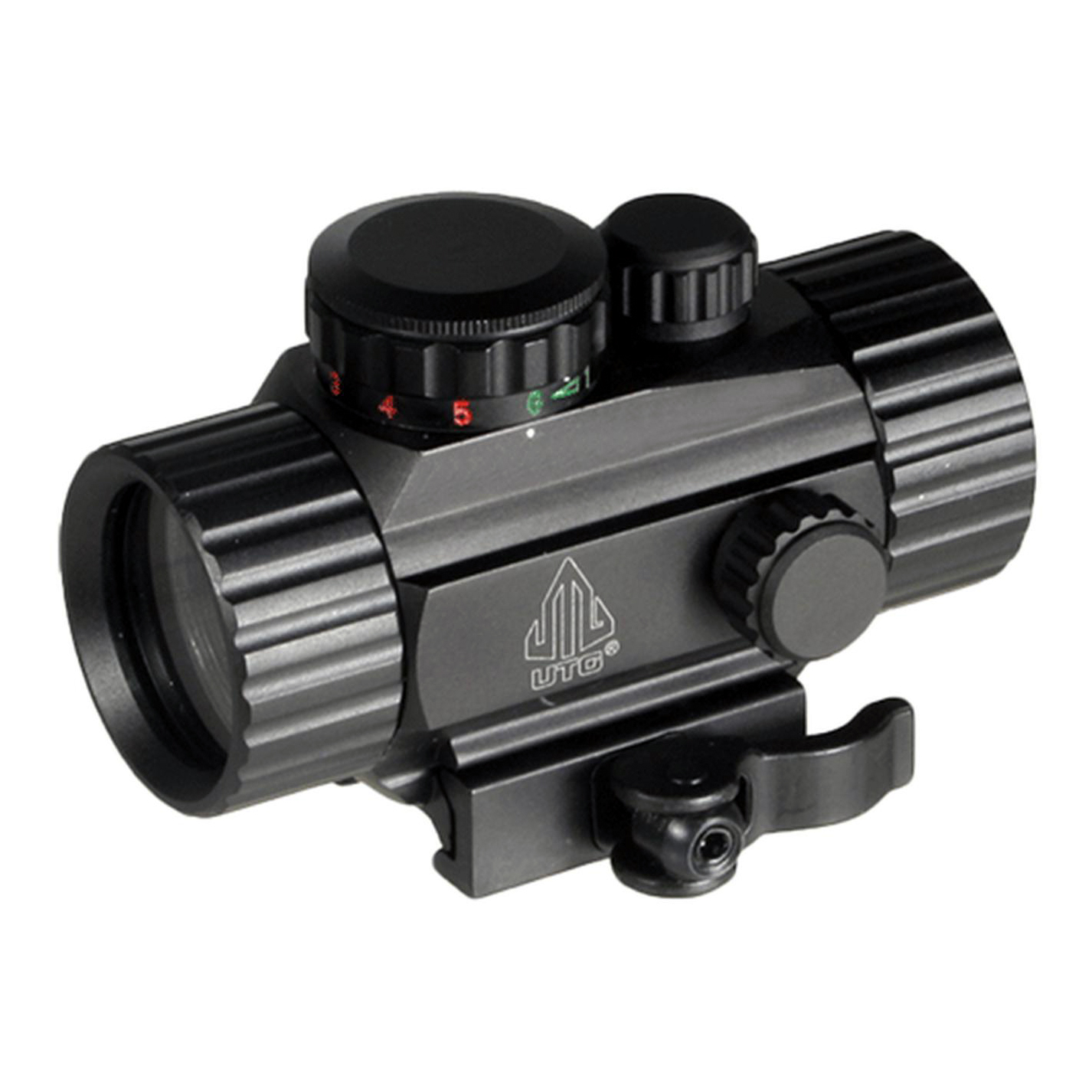 Коллиматор Leapers UTG 1х30 Compact, закрытый на Weaver, подсветка круг с точкой