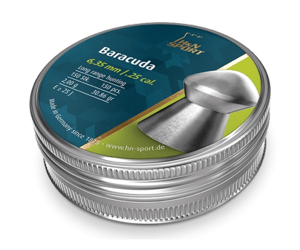 Пули пневматические "H&N Baracuda" калибр 6,35 мм, вес 2,0 гр,150шт/уп,