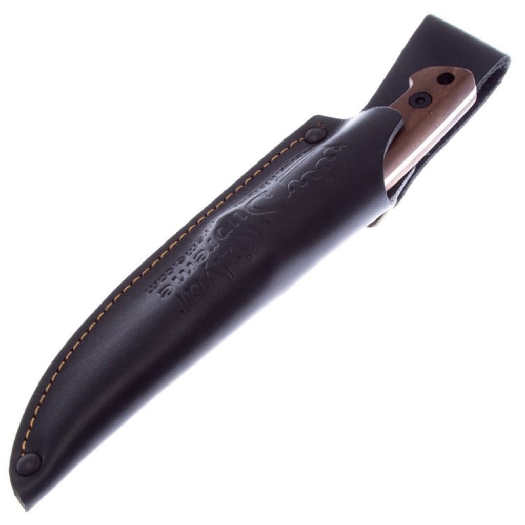 Нож Nikki AUS-8 SW (Stonewash, Дерево, ножны кожа)