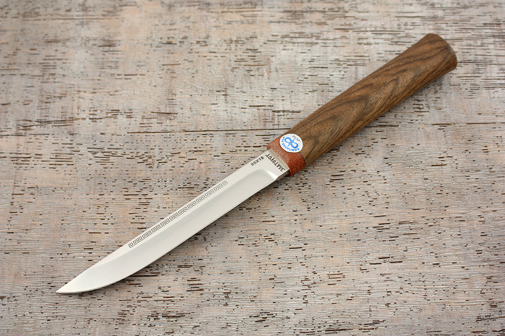 Нож АиР "Бурятский малый" дерево, 95х18, Златоуст