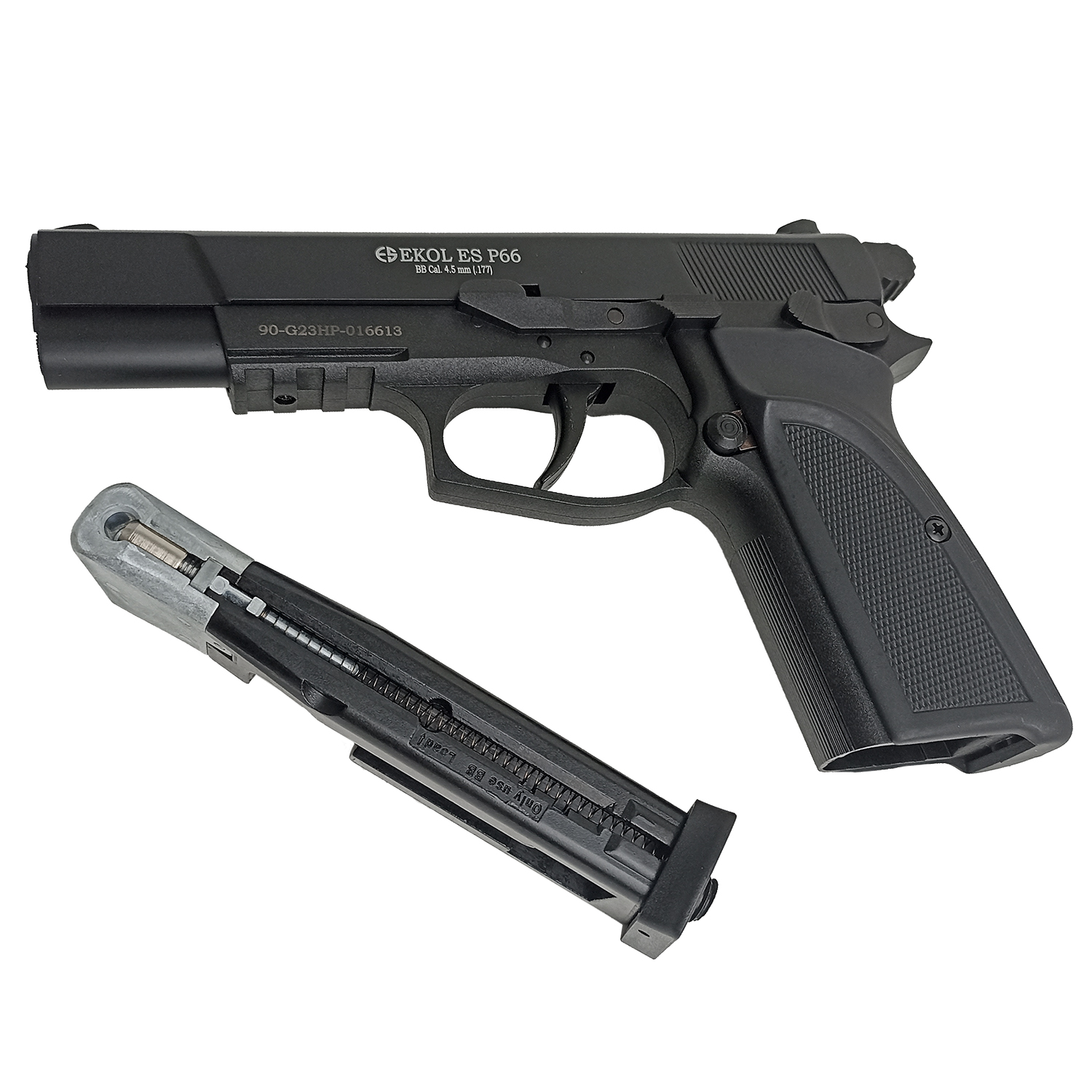 Пистолет пневматический EKOL ES P66 Black (металл) калибр 4,5 мм. 3 Дж.