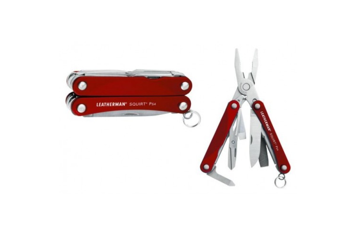 Мультиинструмент Leatherman Squirt PS4 красный