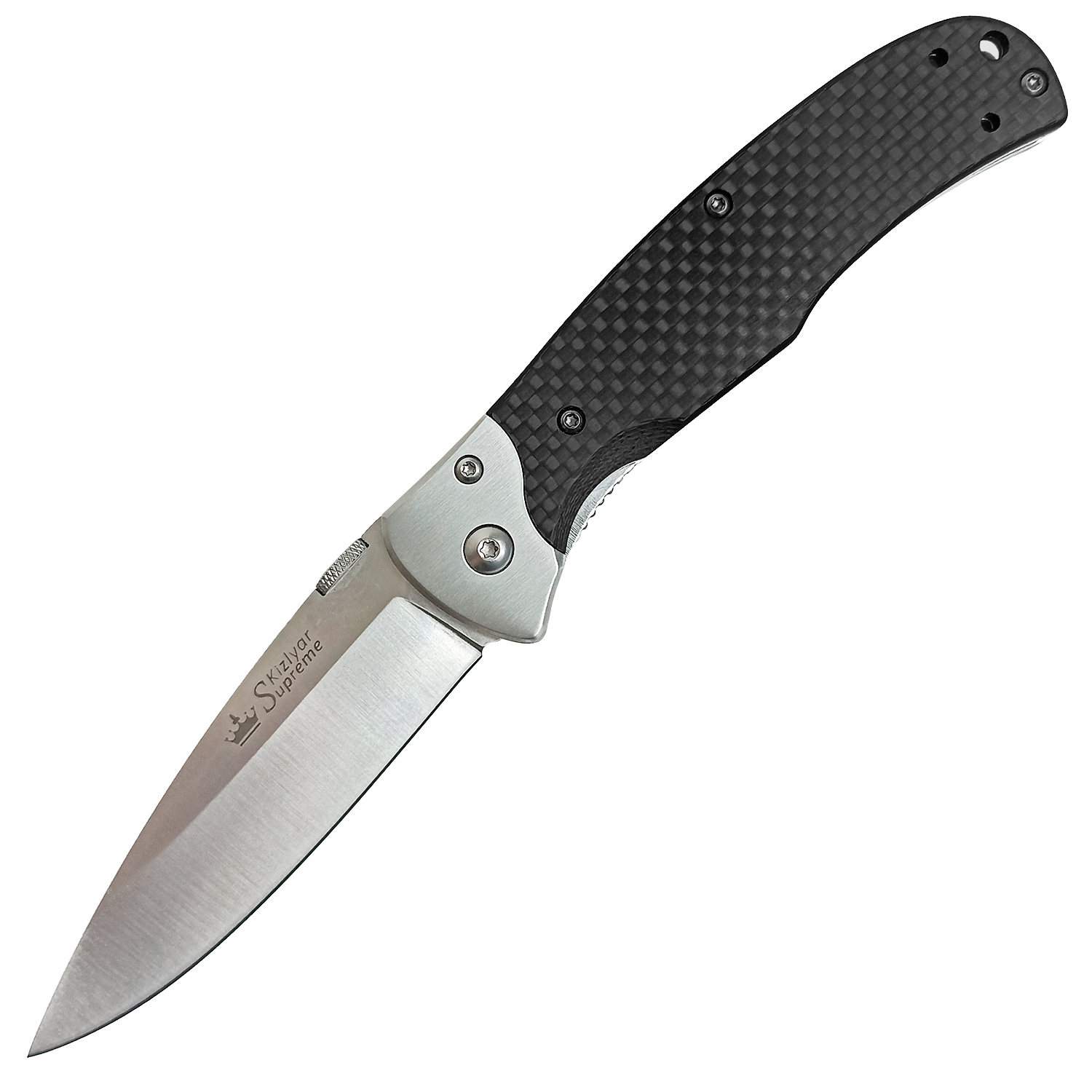 Нож складной Kizlyar Supreme Prime D2 Satin Carbon