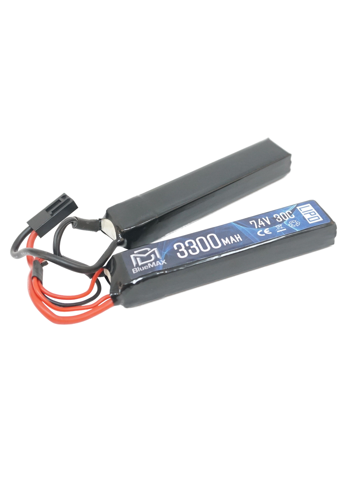 АКБ BlueMAX 7.4V Lipo 3300mAh 30C nunchuck 2x (19x21x128)
