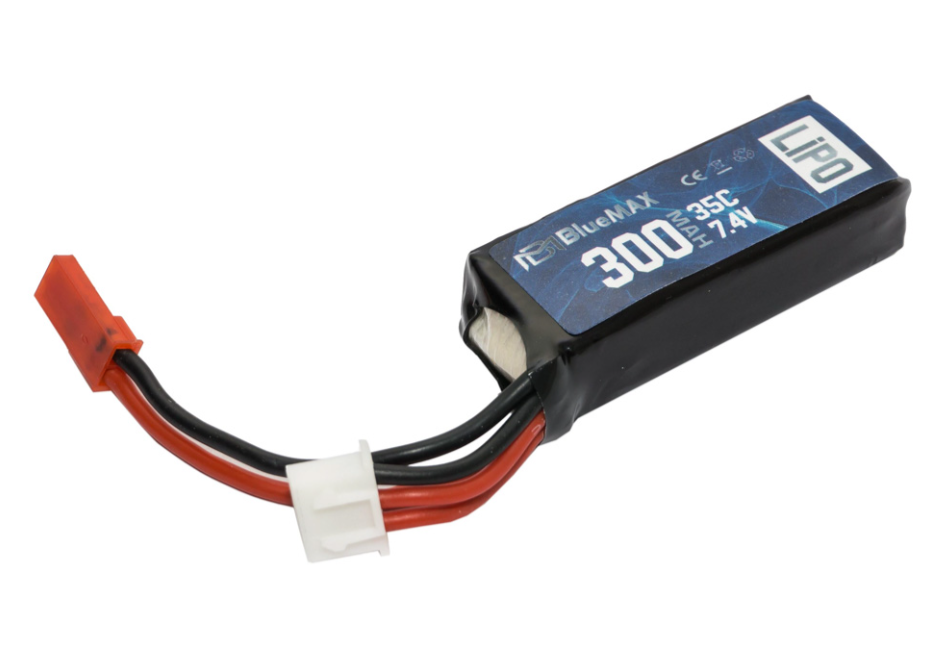 АКБ BlueMAX 7.4V 300mAh  Li-Po Battery (JST) for HPA