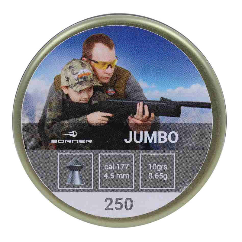 Пули пневматические Borner Jumbo калибр 4,5 мм (250 шт) 0,65 гр.