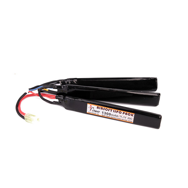 АКБ iPower Li-po iP 1300H20C mAh 11.1v 125*20*5 трехлепестковый