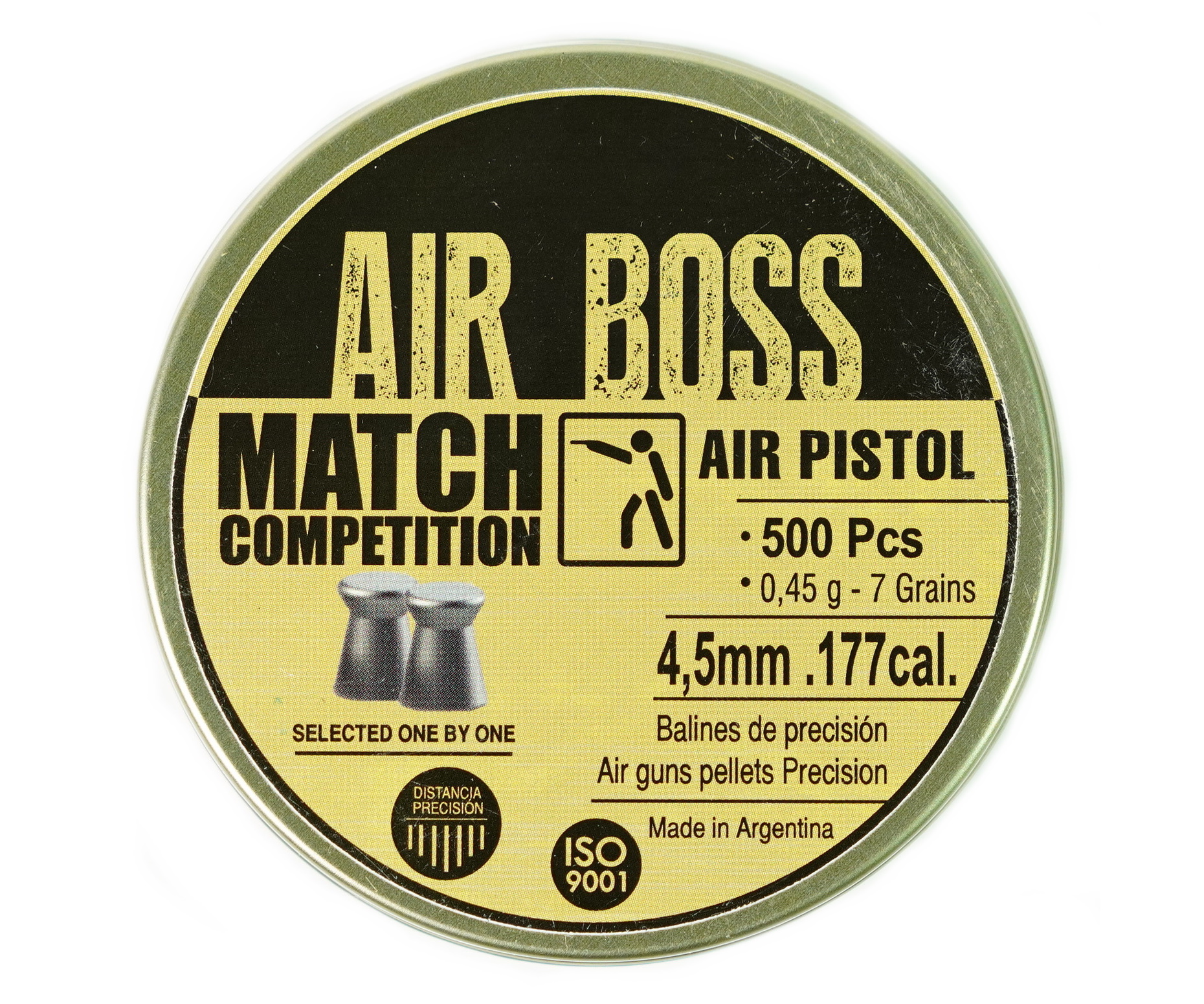 Пули пневматические APOLO AIR BOSS "Match Pistol" калибр 4.5, вес 0.45 гр. (500 шт.)