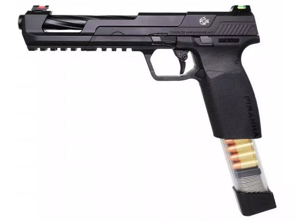 Пистолет страйкбольный (G&G) Piranha SL (EU), металл, пластик, GAS-PRN-LNG-BBB-ECM
