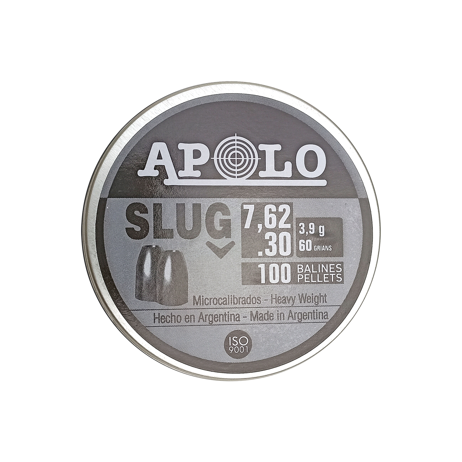 Пули пневматические APOLO SLUG 7.62 3,9 гр. (100 штук)