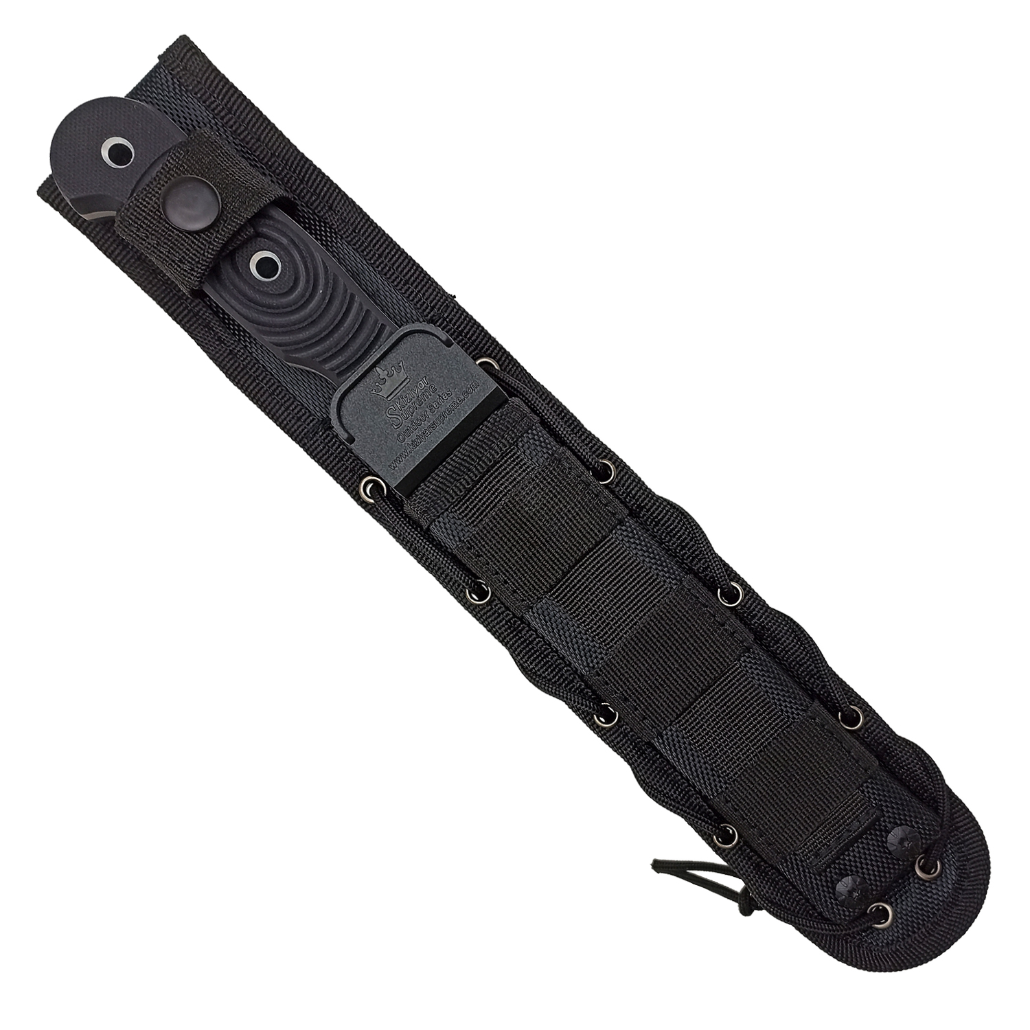 Нож Legion D2 TW BG10H CMS (tacwash, black g10 handle black molle sheath)