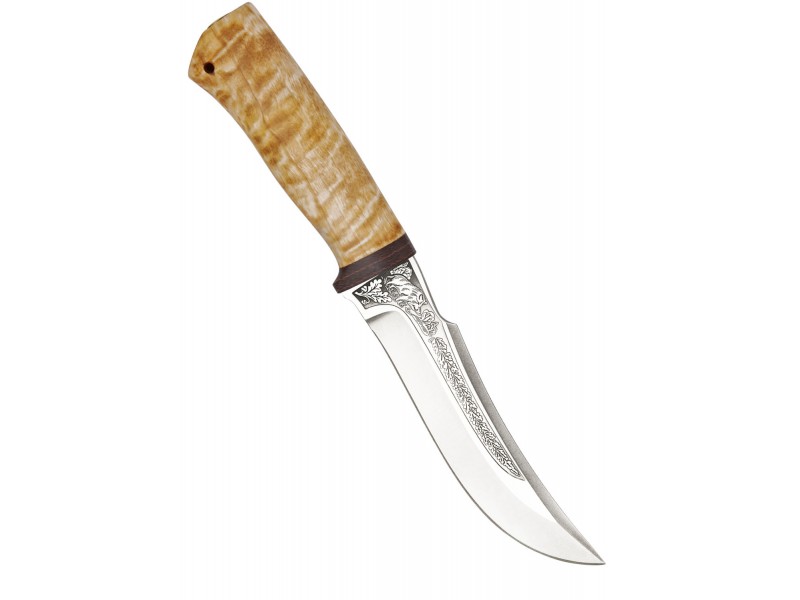 Нож АиР "Клык" карельская береза, алюминий, 95х18, Златоуст