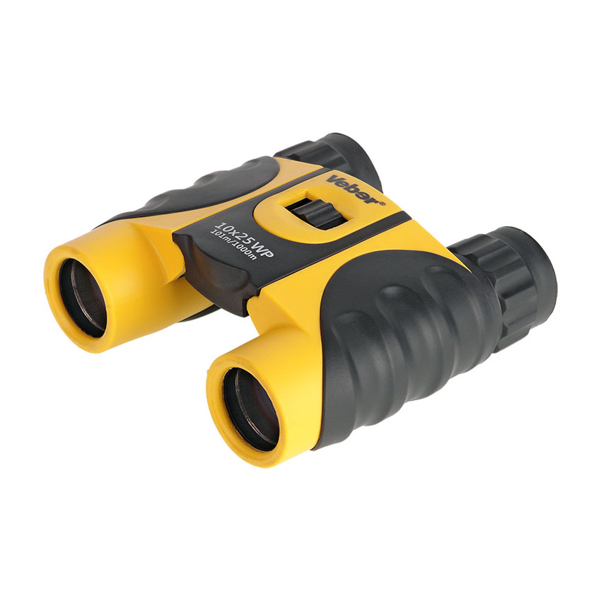 Бинокль Veber 10*25 WP черный-желтый