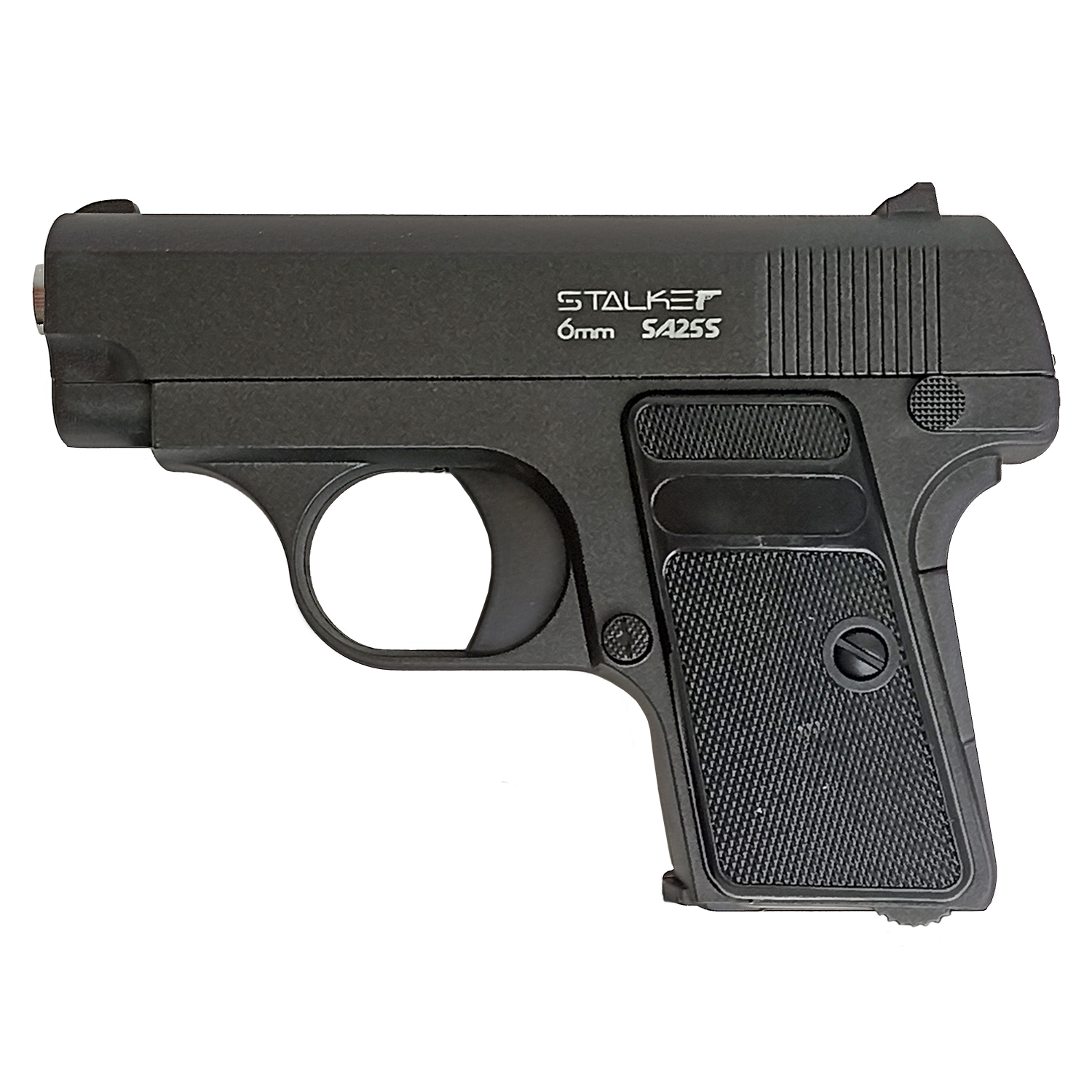 Пистолет страйкбольный Stalker SA25S Spring (Colt 25) + имитация ПБС, 6 мм