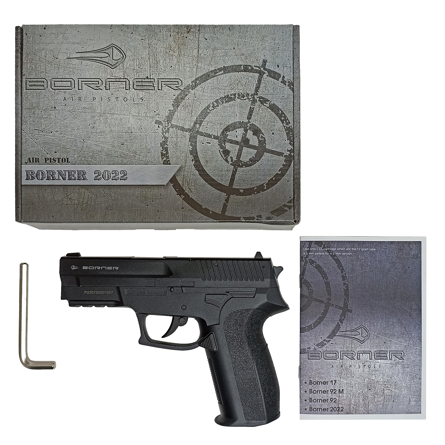 Пистолет пневматический Borner 2022, калибр 4,5 мм