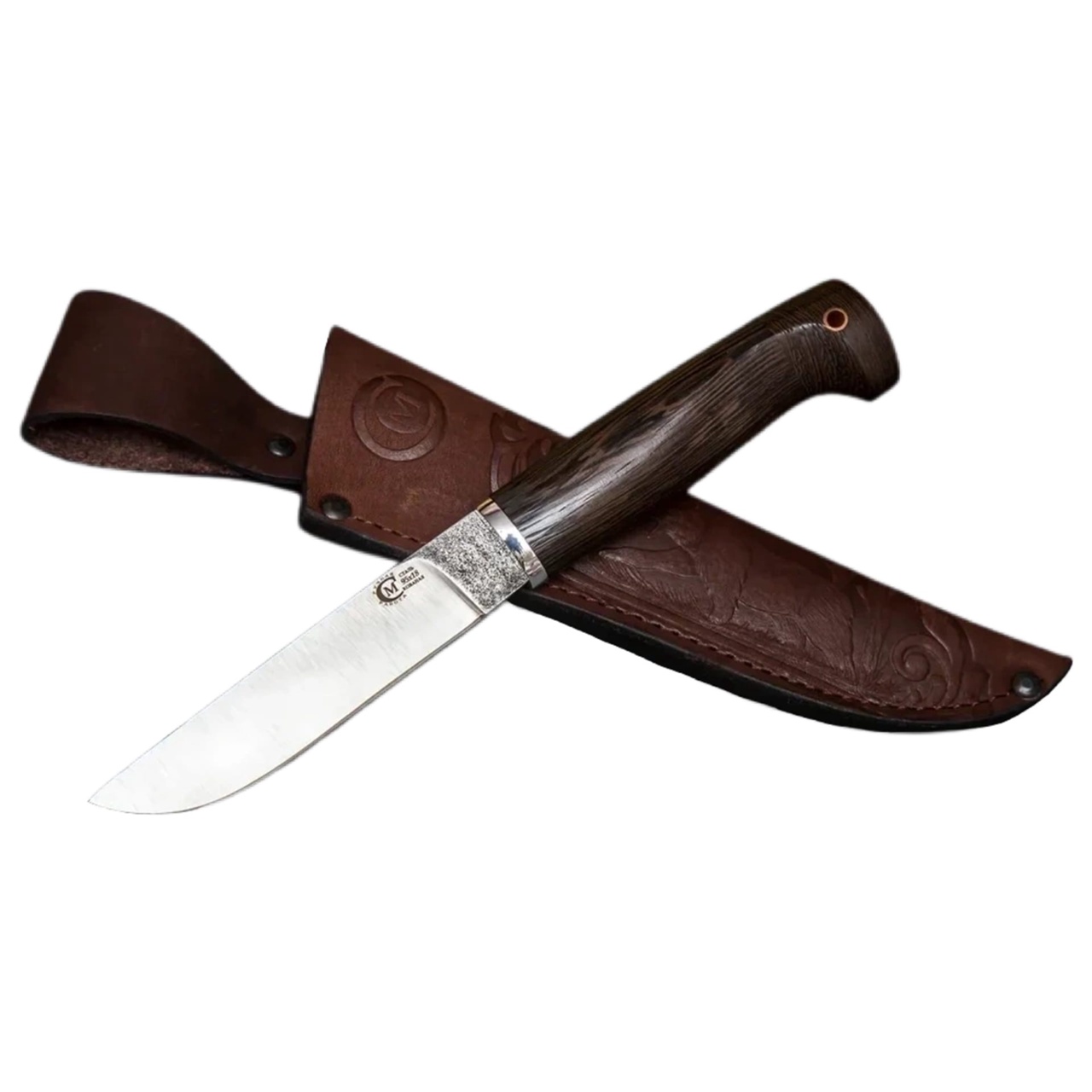 Нож «Финский» кованная сталь 95х18, со следами ковки, венге, литье Семина