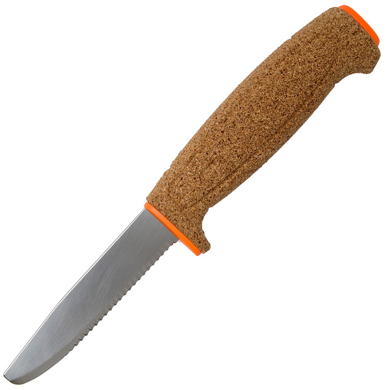 Нож Morakniv Floating Serrated Knife, нержавейка, пробковая рукоять