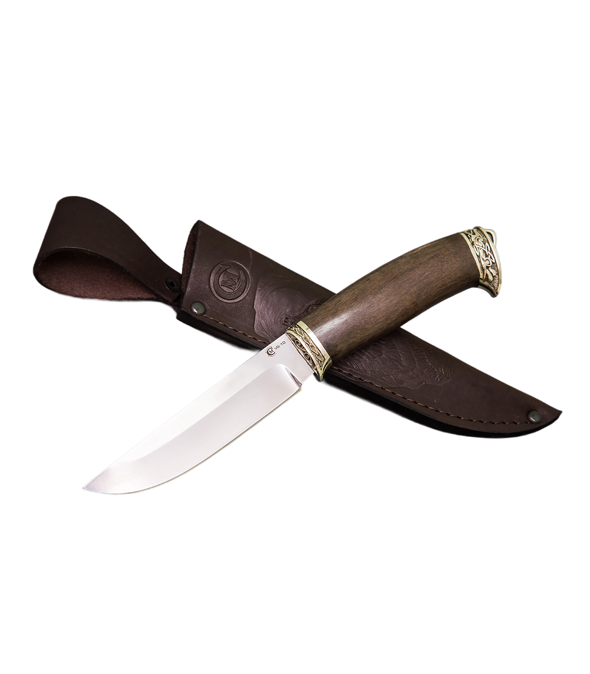 Нож "Ястреб" сталь VG-10 мельхиор, орех (кап), Семина