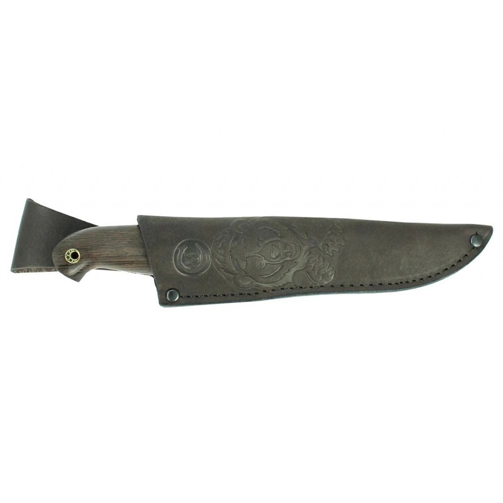 Нож "Вепрь" кованый сталь Х12МФ, цельнометаллический венге, фибра Семина