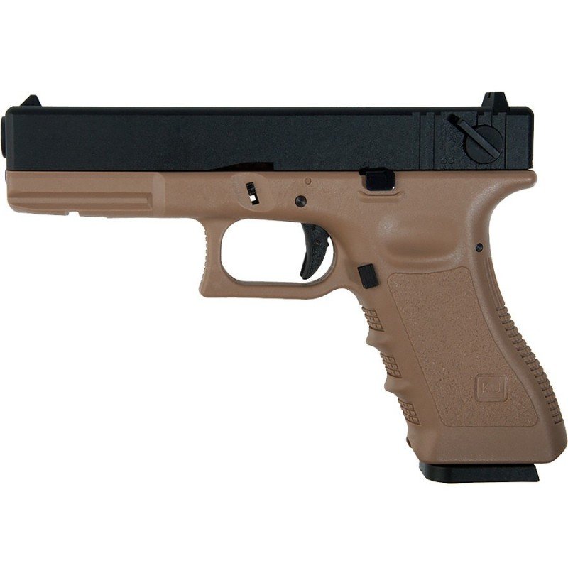 Пистолет страйкбольный (KJW) Glock G18 GBB CO2, KP-18CO2-TAN