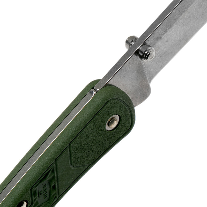 Нож Buck Slim Select 110, сталь 420HC, зеленый нейлон