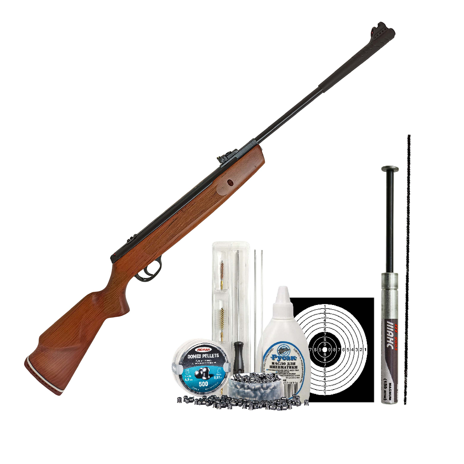 Винтовка пневм. Hatsan Striker 1000X (дерево), кал.4,5 (максимаьный комплект)
