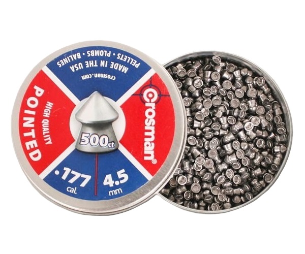 Пули пневматические Crosman "Pointed", 4,5 мм., 7,4 гран ( 500 шт.)