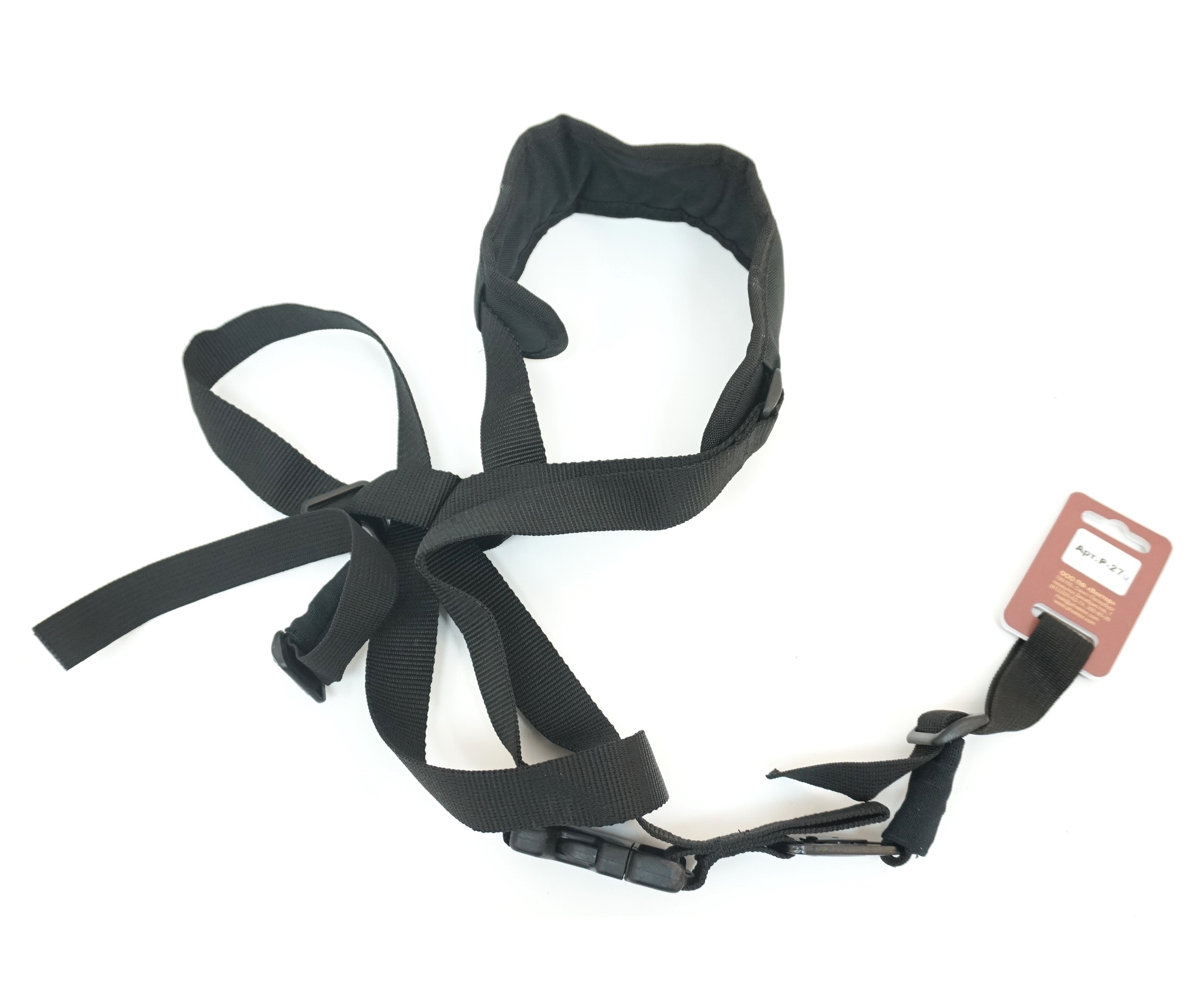 Ремень тактический ТРЕХТОЧЕЧНЫЙ (с наплечником) черный Р-27 (ТS-102-BK) Вектор Wartech