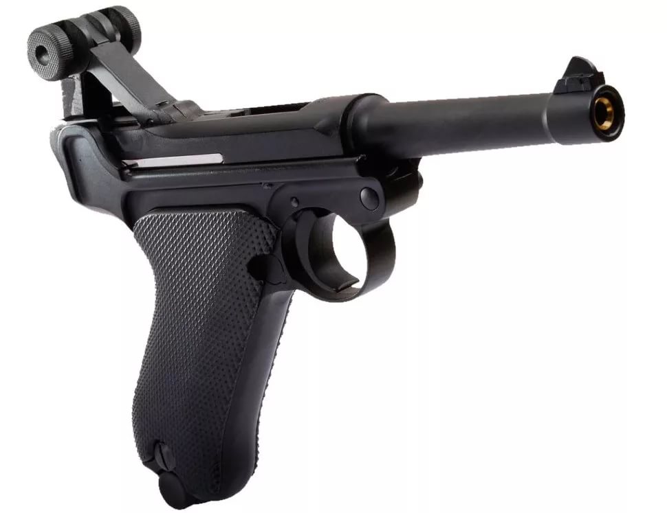 Пистолет страйкбольный (WE) P-08 4", металл, черный, GP401, WE-P001 / GP401