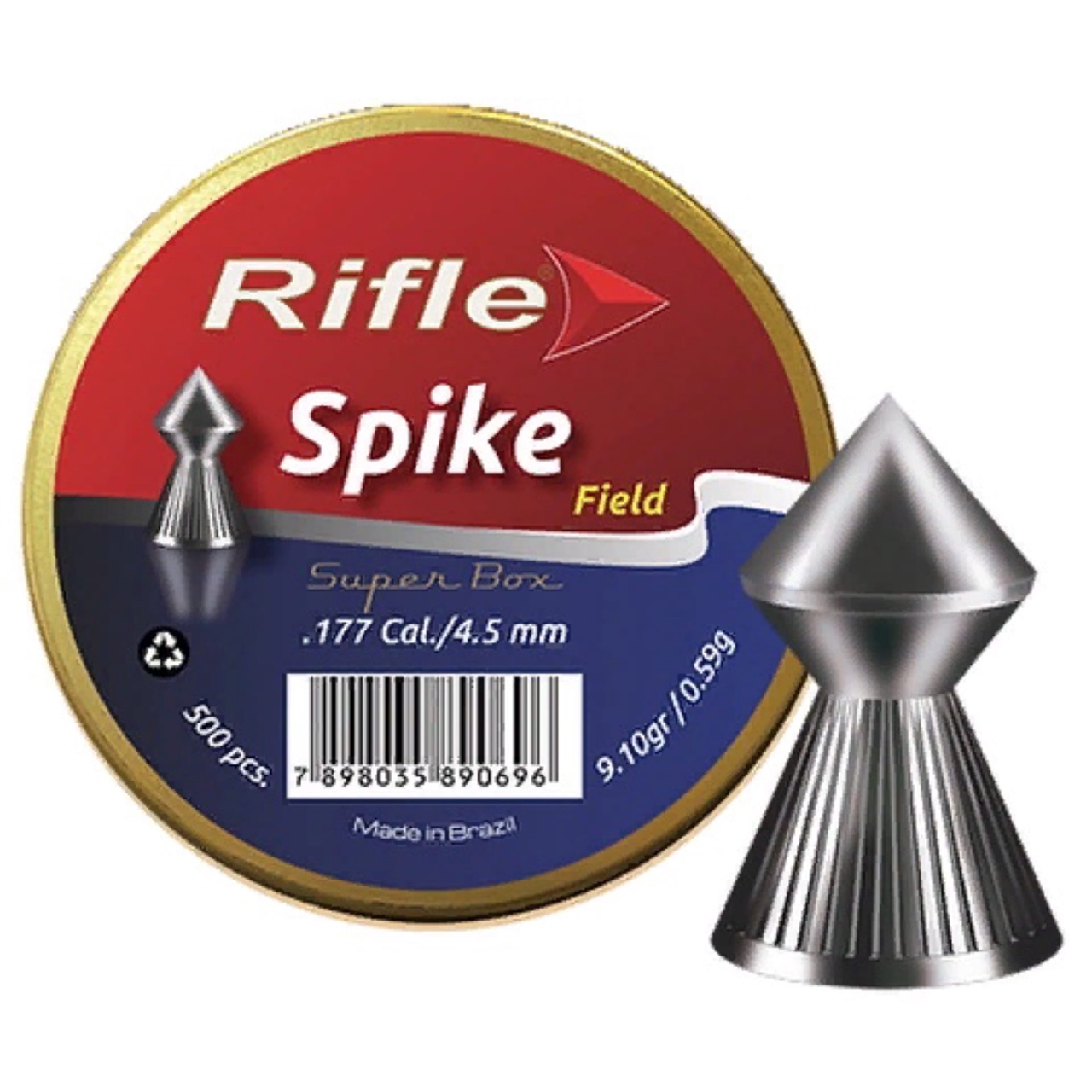 Пули пневматические RIFLE Field Series Spike 4,5 мм., 0,59 грамм (500 шт.)