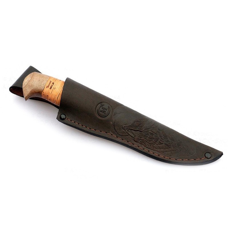 Нож "Куница", кованая сталь Х12МФ, береста (Семина)