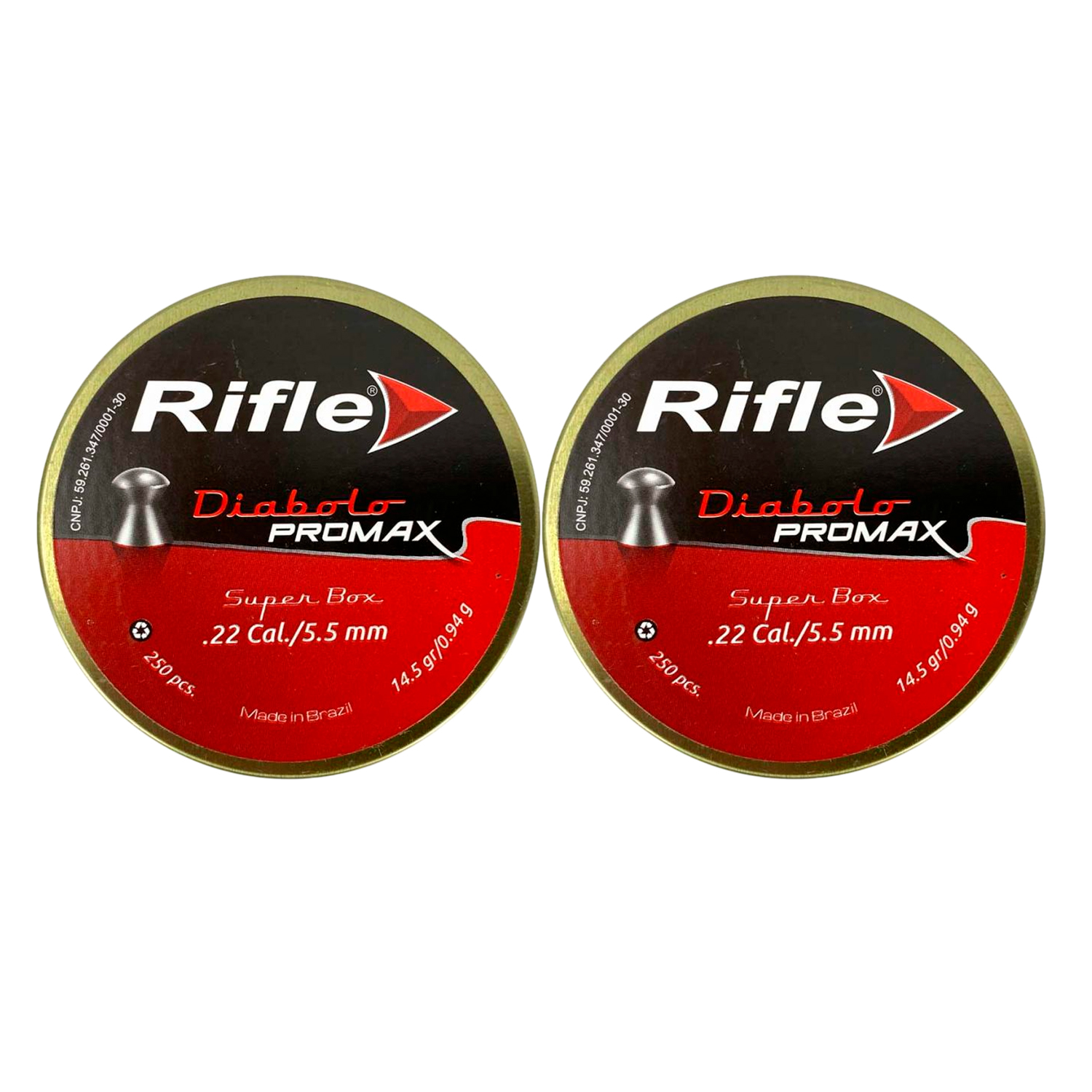 Комплект (2шт): Пули пневматические RIFLE Diabolo Promax 5,5 мм. 0.94 гр. (250 шт.)