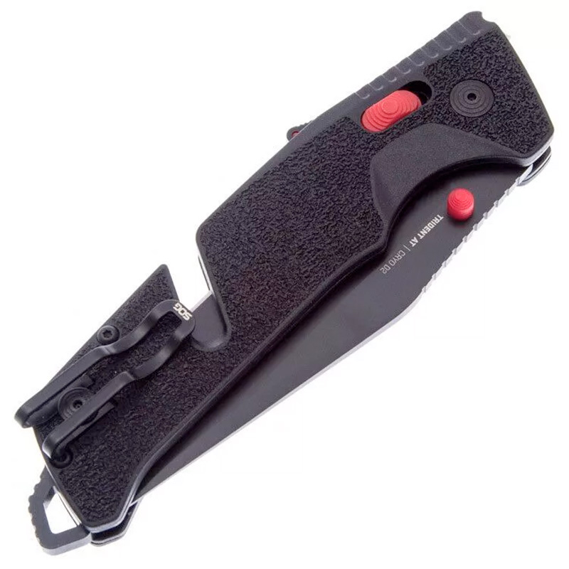 Нож складной SOG Trident MK3 Black/Red сталь D2, рукоять GRN
