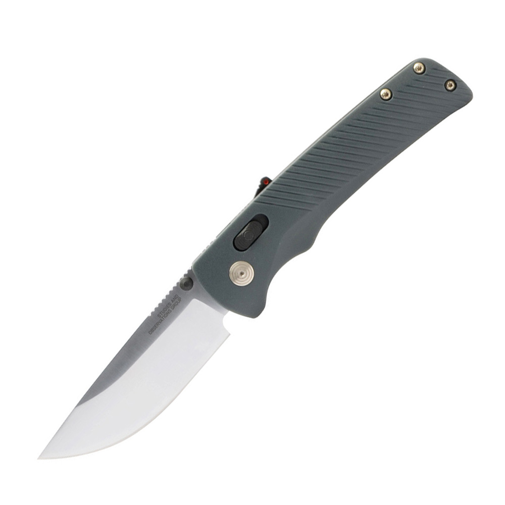 Нож складной SOG Flash AT Urban Grey, полуавтом., сталь CRYO D2, рукоять GRN