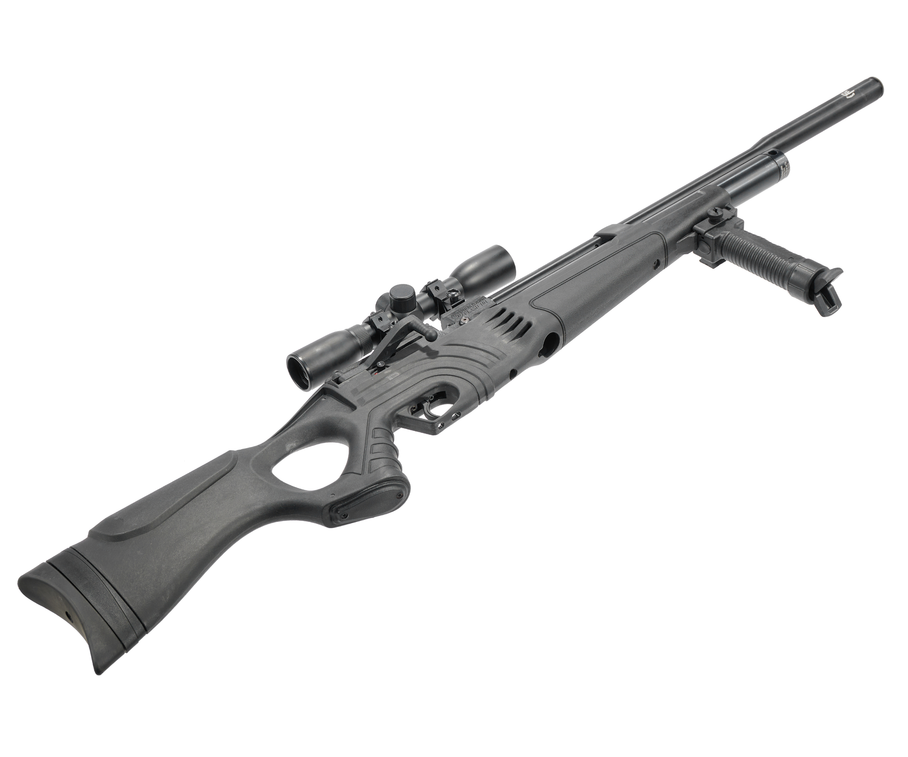 Пневматическая винтовка Hatsan FLASH 101 QE SET калибр 6.35 мм. (насос, прицел, пули, сошки, модератор, чехол)