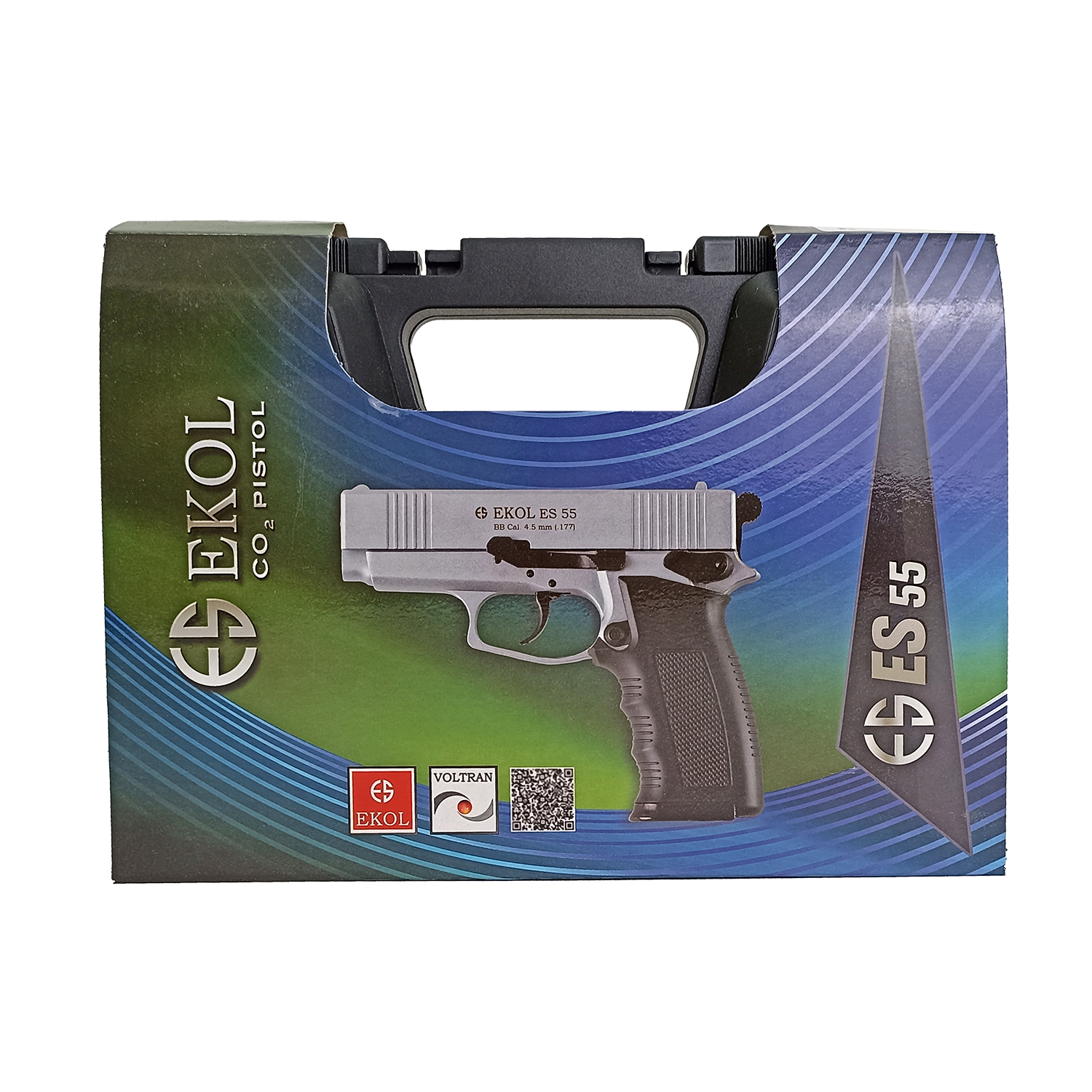 Пистолет пневматический EKOL ES 55 Black (металл) калибр 4,5 мм. 3 Дж.