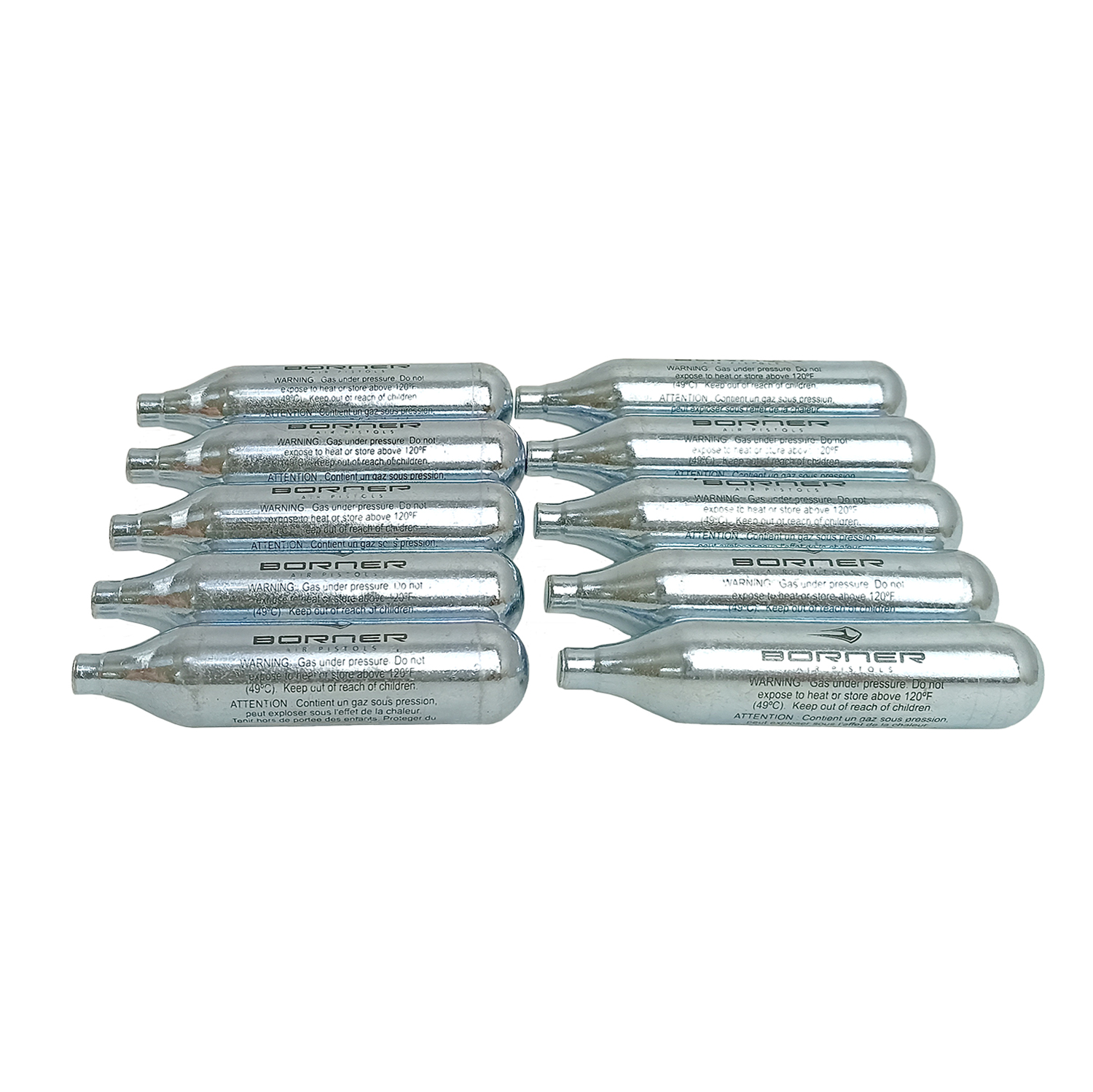 Набор: Баллончики CO2 Borner 10 шт. + Шарики Borner Gold 500 шт.