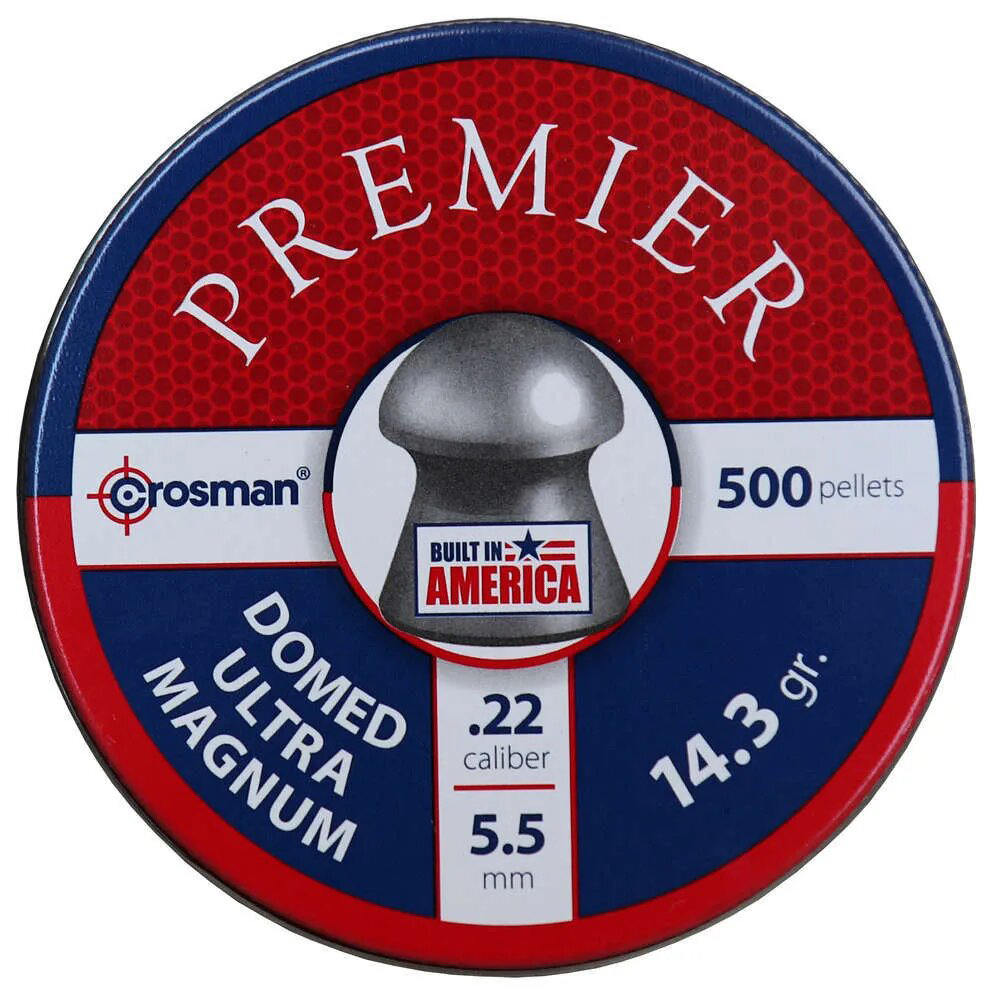 Пули пневматические "Crosman Premier Domed Ultra Magnum", 5,5 мм., 14,3 гран (500 шт.)