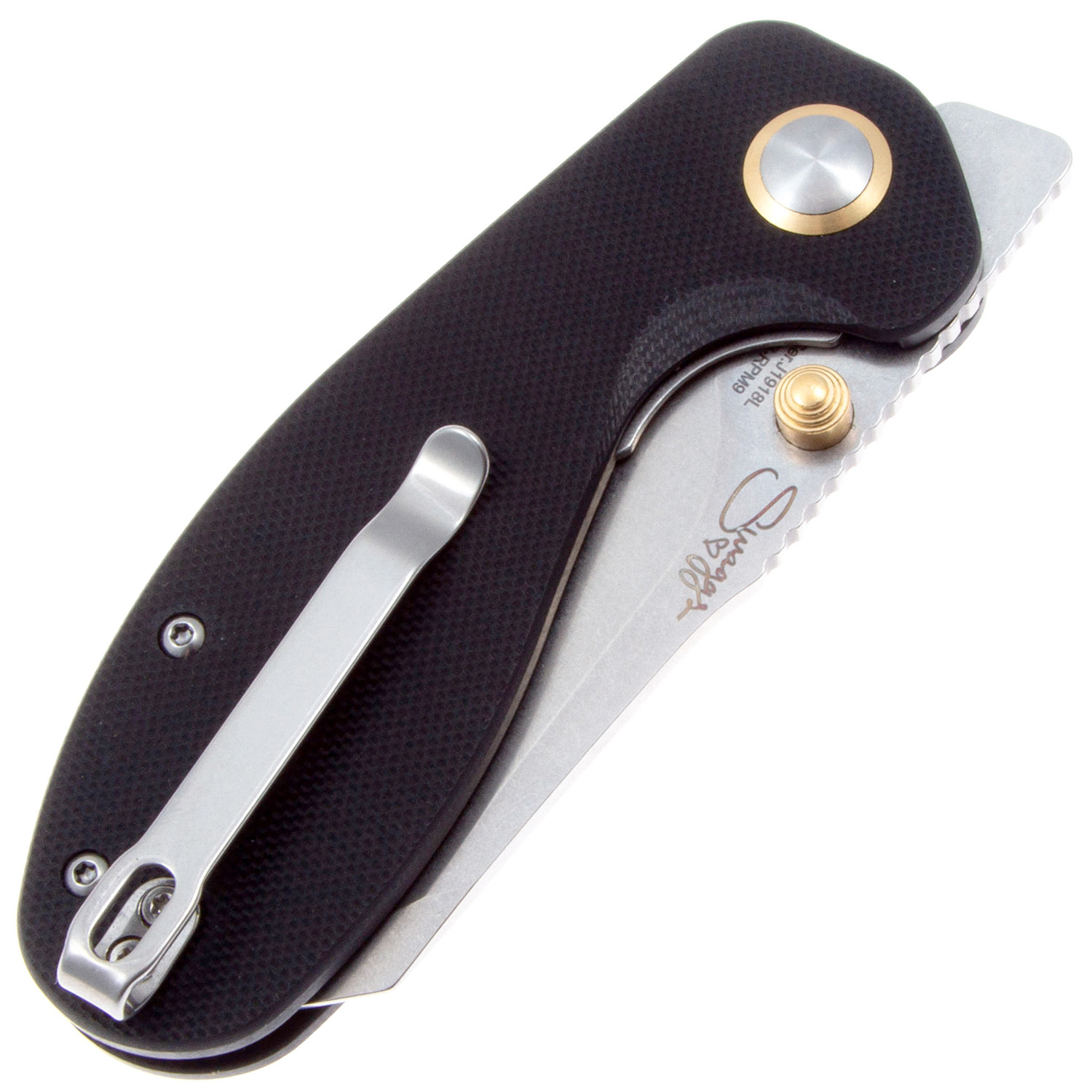 Нож CJRB More Maileah J1918L-BK, рукоять черная G10, AR-RPM9