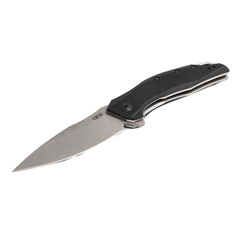 Нож складной ZT 0357, сталь CPM-20CV, Stonewash, рукоять G10
