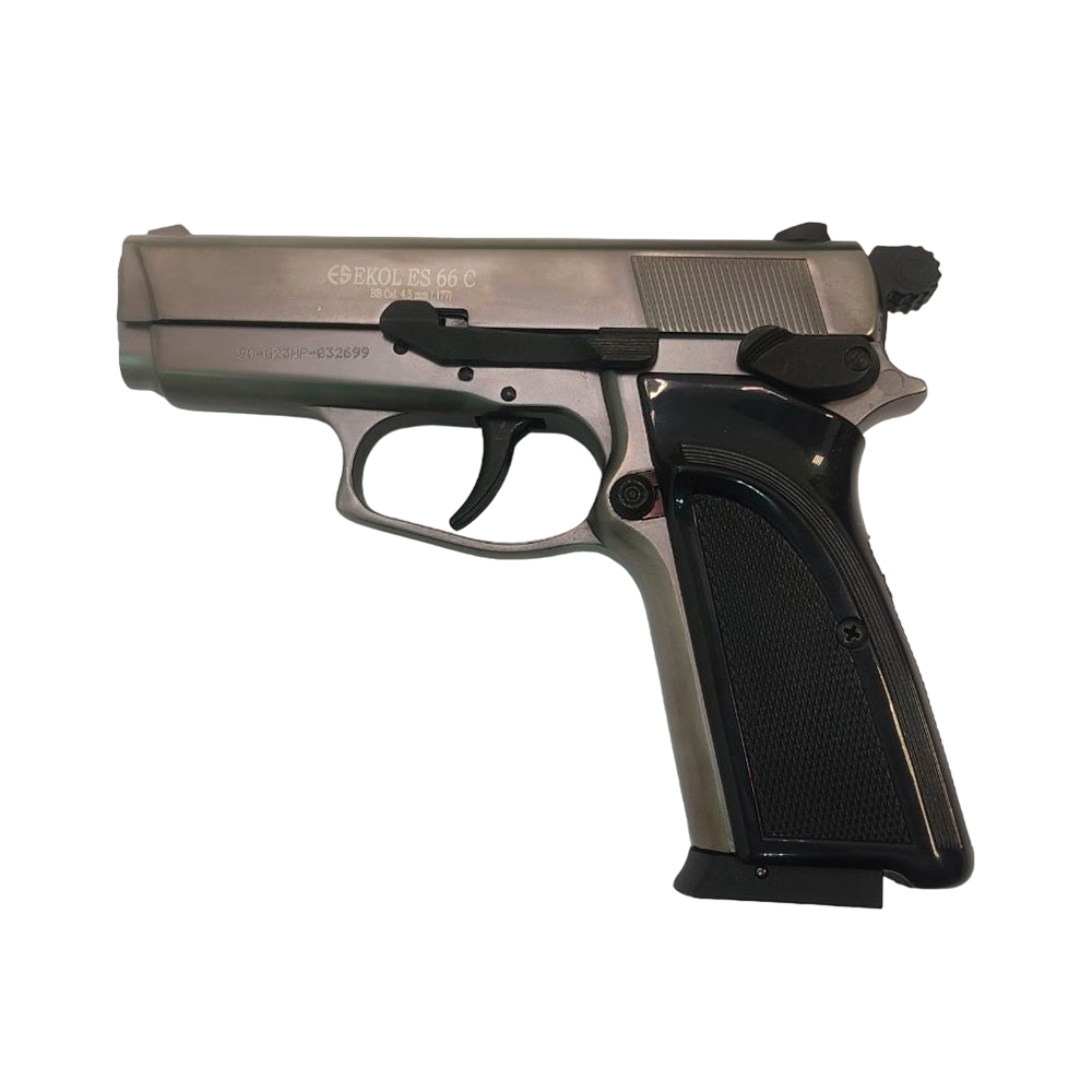 Пистолет пневматический EKOL ES 66 C FUME (никель) 
